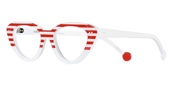 Sabine Be® Be Pretty Stripe - Shiny Red Fat Stripes / Shiny White Eyeglasses