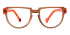 Sabine Be® Be Rebel - Matte Translucent Beige / Matte Neon Translucent Orange Eyeglasses