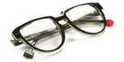 Sabine Be® Be Rebel - Shiny Translucent Dark Green / White / Shiny Translucent Dark Green Eyeglasses