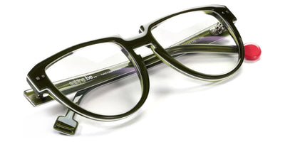 Sabine Be® Be Rebel - Shiny Translucent Dark Green / White / Shiny Translucent Dark Green Eyeglasses