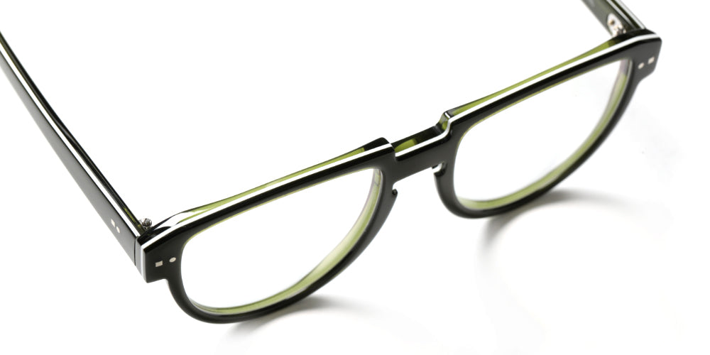 Sabine Be® Be Rebel - Shiny Translucent Dark Green / White / Shiny Translucent Dark Green Eyeglasses