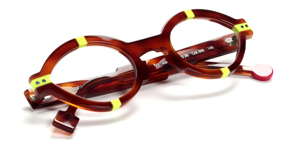 Sabine Be® Be Sexy - Shiny Blonde Tortoise / Shiny Neon Yellow Eyeglasses