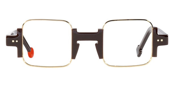Sabine Be® Be Square - Shiny Dark Choco / Polished Pale Gold Eyeglasses