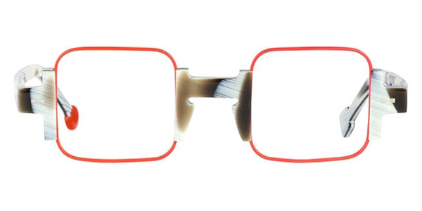 Sabine Be® Be Square - Shiny Horn / Satin Red Eyeglasses