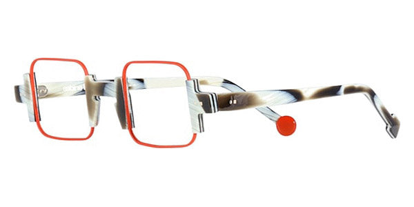 Sabine Be® Be Square - Shiny Horn / Satin Red Eyeglasses