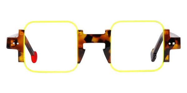 Sabine Be® Be Square - Shiny Fawn Tortoise / Satin Neon Yellow Eyeglasses
