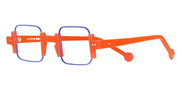 Sabine Be® Be Square - Shiny Miami Neon Orange / Satin Blue Klein Eyeglasses