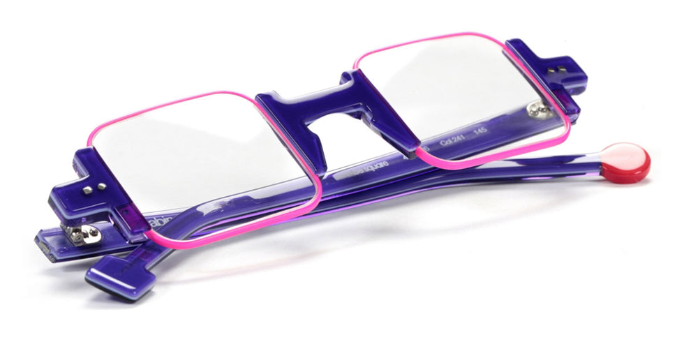 Sabine Be® Be Square - Shiny Purple / Satin Neon Pink Eyeglasses