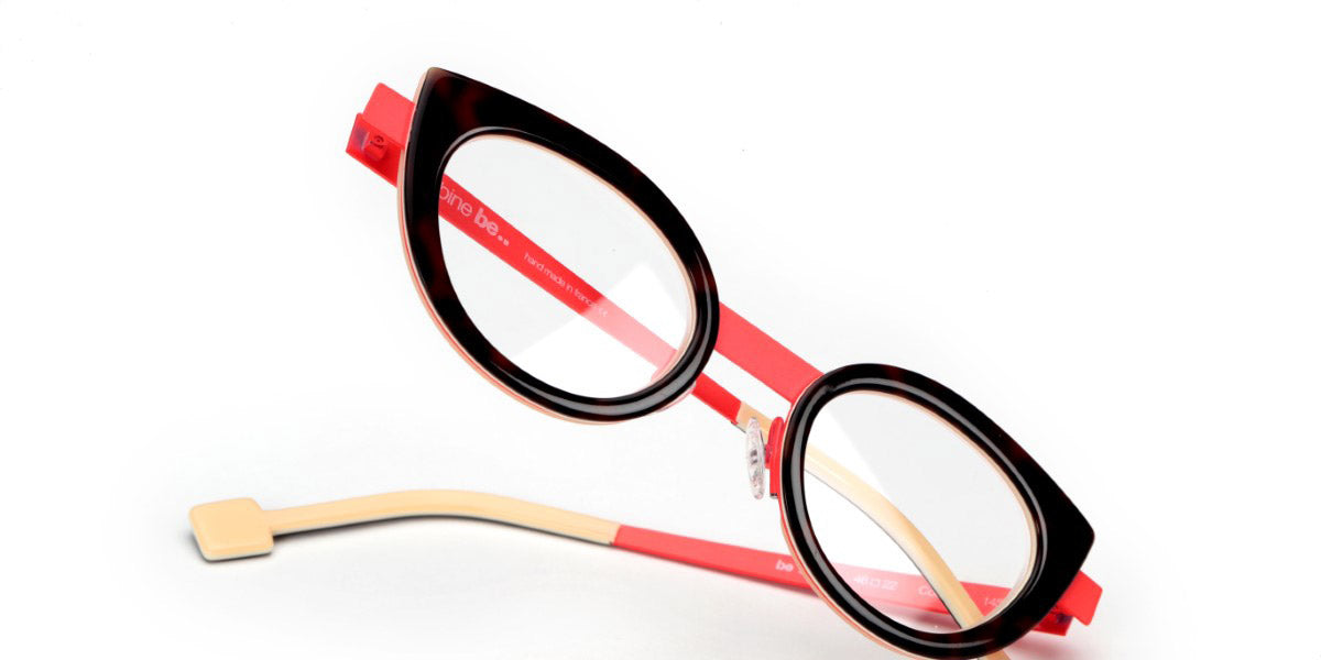 Sabine Be® Be String - Shiny Auburn Tortoise / Neon Orange Satin Eyeglasses
