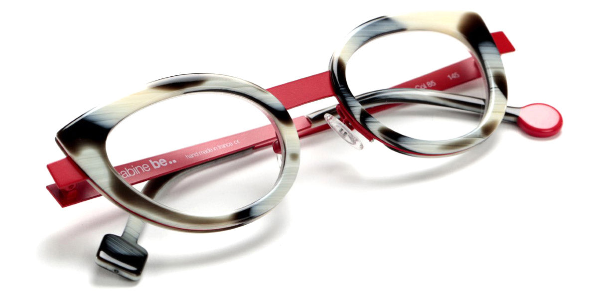 Sabine Be® Be String - Shiny Horn / Satin Red Eyeglasses