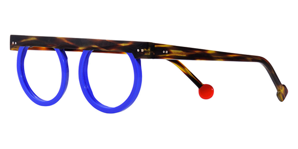 Sabine Be® Be Strong By Mina - Shiny Dark Veined Tortoise / Shiny Blue Majorelle Eyeglasses
