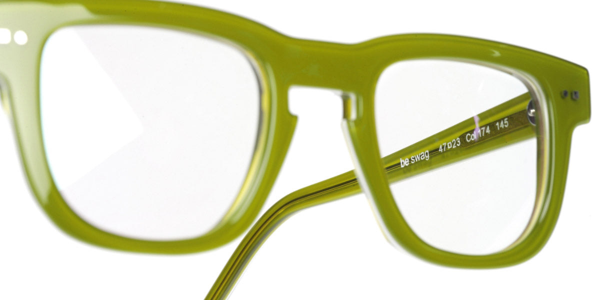 Sabine Be® Be Swag - Shiny Translucent Light Green / White / Shiny Translucent / Light Green Eyeglasses