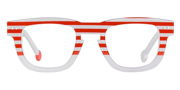 Sabine Be® Be Swag Stripe - Shiny Red Fat Stripes / Shiny White Eyeglasses