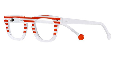 Sabine Be® Be Swag Stripe - Shiny Red Fat Stripes / Shiny White Eyeglasses