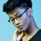 Sabine Be® Be Trendy - Shiny Translucent Gray / Satin White Eyeglasses