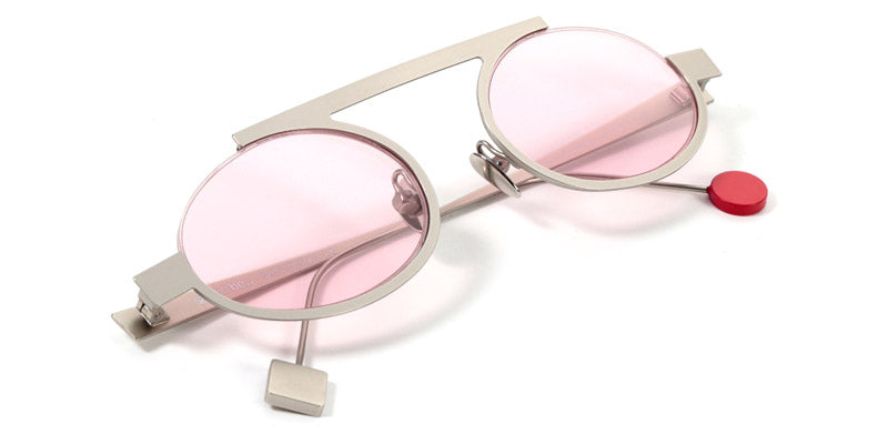 Sabine Be® Be Trust Slim Sun Summer SB Be Trust Slim Sun Summer 128ros 49 - Matte Palladium with pink lenses Sunglasses