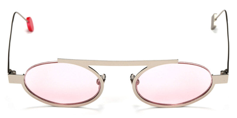 Sabine Be® Be Trust Slim Sun Summer SB Be Trust Slim Sun Summer 128ros 49 - Matte Palladium with pink lenses Sunglasses