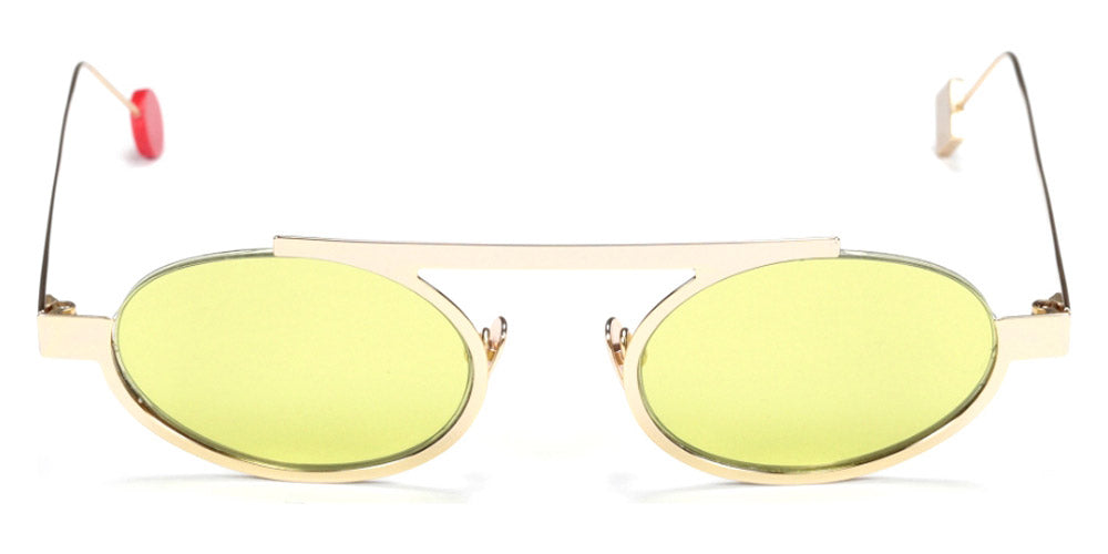 Sabine Be® Be Trust Slim Sun Summer SB Be Trust Slim Sun Summer 129ver 49 - Polished Pale Gold with green lenses Sunglasses