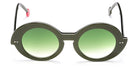 Sabine Be® Be Val De Loire Sun - Shiny Translucent Dark Green / White / Shiny Translucent Dark Green Sunglasses