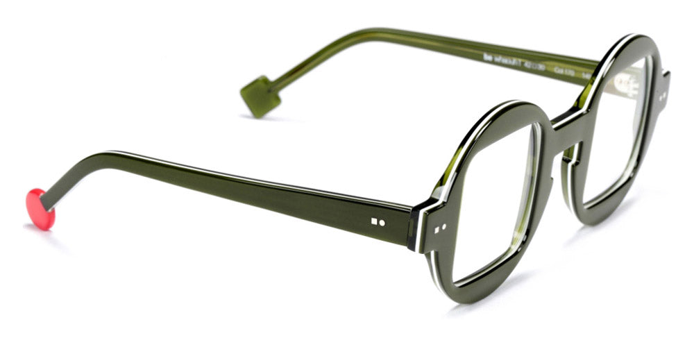 Sabine Be® Be Whaouh ! - Shiny Translucent Dark Green / White / Shiny Translucent Dark Green Eyeglasses