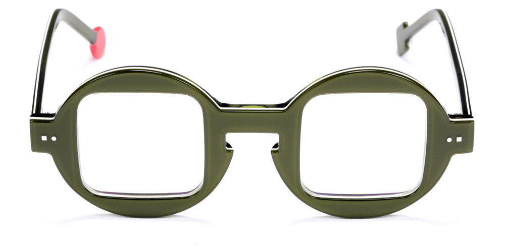 Sabine Be® Be Whaouh ! - Shiny Translucent Dark Green / White / Shiny Translucent Dark Green Eyeglasses