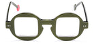 Sabine Be® Be Whaouh ! - Shiny Translucent Dark Green / White / Shiny Translucent Dark Green Eyeglasses