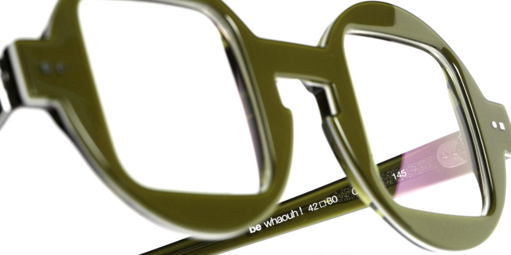 Sabine Be® Be Whaouh ! - Shiny Translucent Dark Green / White / Shiny Translucent Dark Green Eyeglasses