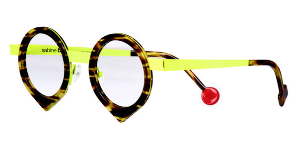 Sabine Be® Be Yang - Shiny Veined Tortoise / Satin Neon Yellow Eyeglasses