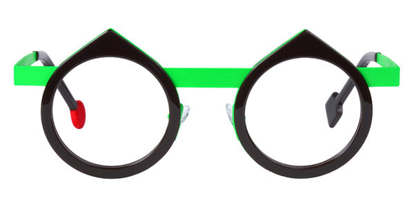 Sabine Be® Be Yin - Shiny Dark Choco / Satin Neon Green Eyeglasses
