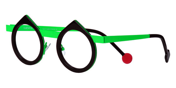 Sabine Be® Be Yin - Shiny Dark Choco / Satin Neon Green Eyeglasses
