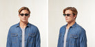 SALT.® BERTRAM SAL BERTRAM 003 53 - Coastal Fog/Glass Denim Sunglasses