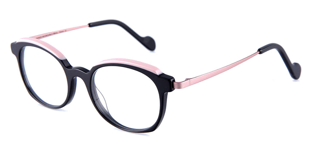 NaoNed® Biver NAO Biver 25053 49 - Black and Powder Pink / Powder Pink Eyeglasses