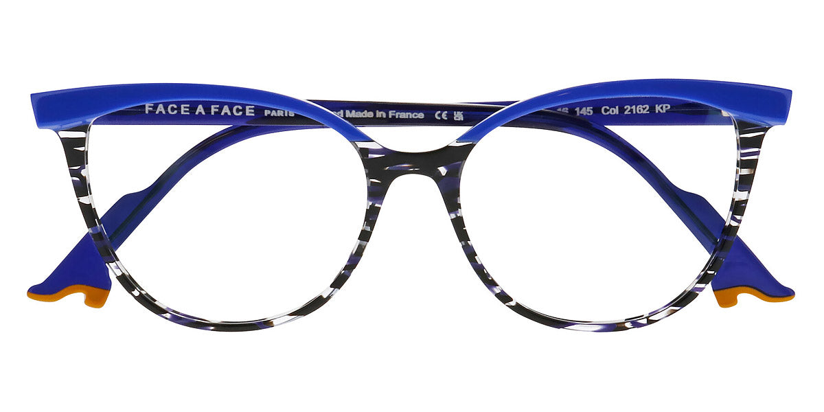 Lunettes De Vue Face à Face Bocca Night 2 - Monture œil De Chat Noir/blanc 52mm - Fabriqué En France