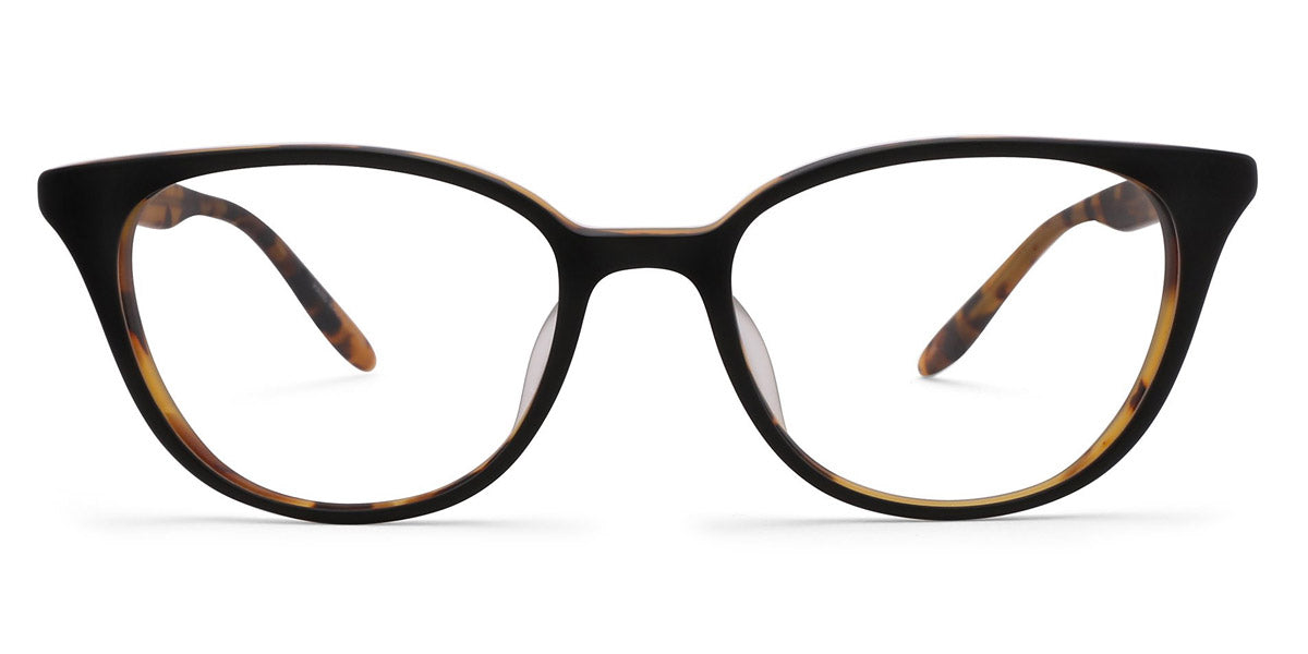Barton Perreira® Elise - Matte Black Amber Tortoise Eyeglasses