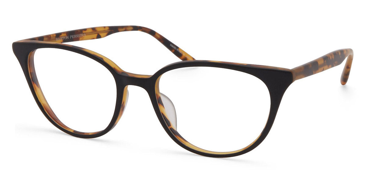 Barton Perreira® Elise - Matte Black Amber Tortoise Eyeglasses