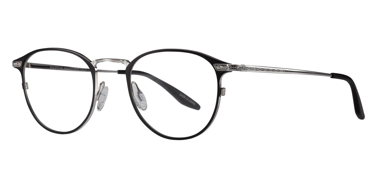 Barton Perreira® Levy - Black Satin/Silver Eyeglasses