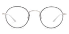 Barton Perreira® Savant - Silver / Black Enamel Eyeglasses