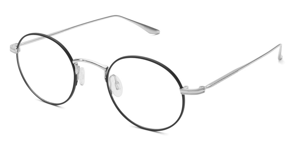 Barton Perreira® Savant - Silver / Black Enamel Eyeglasses