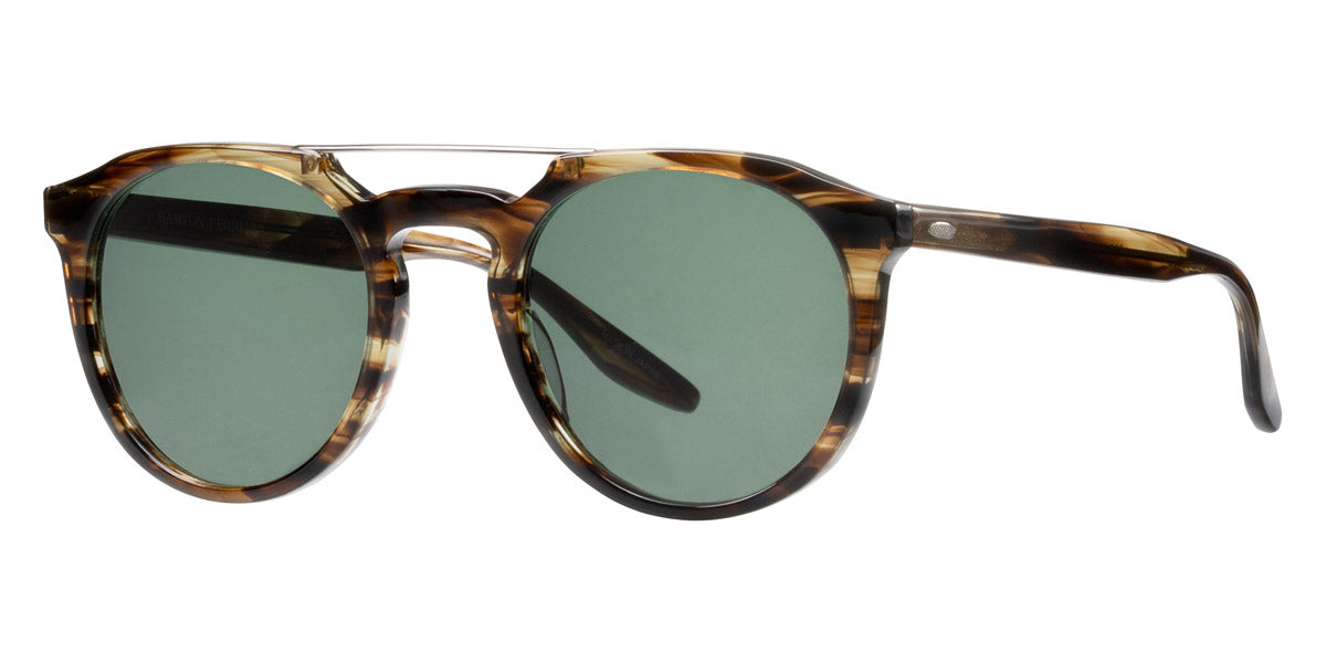 Barton Perreira® 007 B Fourteen - Sulcata Tortoise / Green Smoke AR Sunglasses