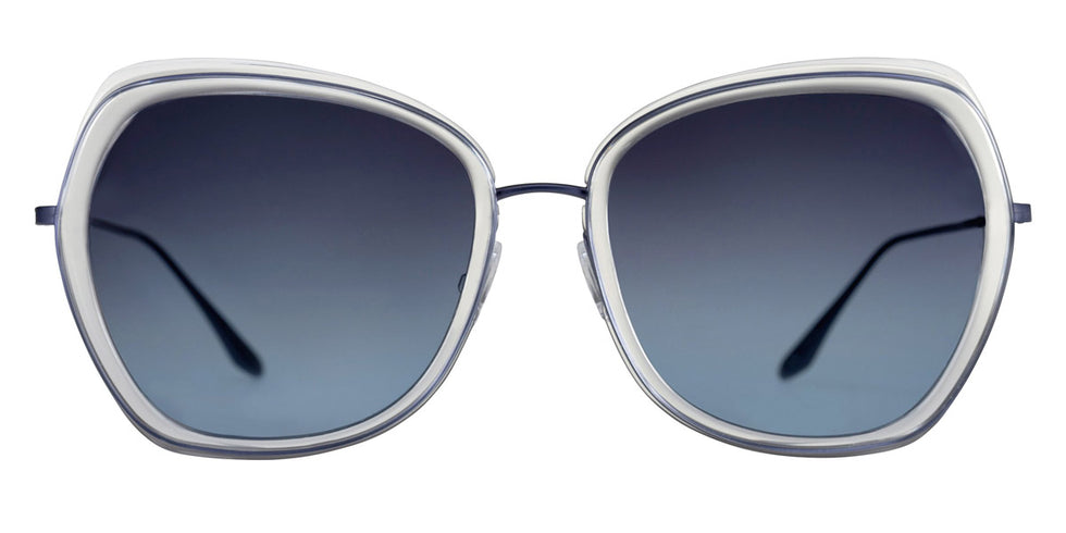 Barton Perreira® Magdalena - Crystal/Matte Navy / Steel Blue Sunglasses