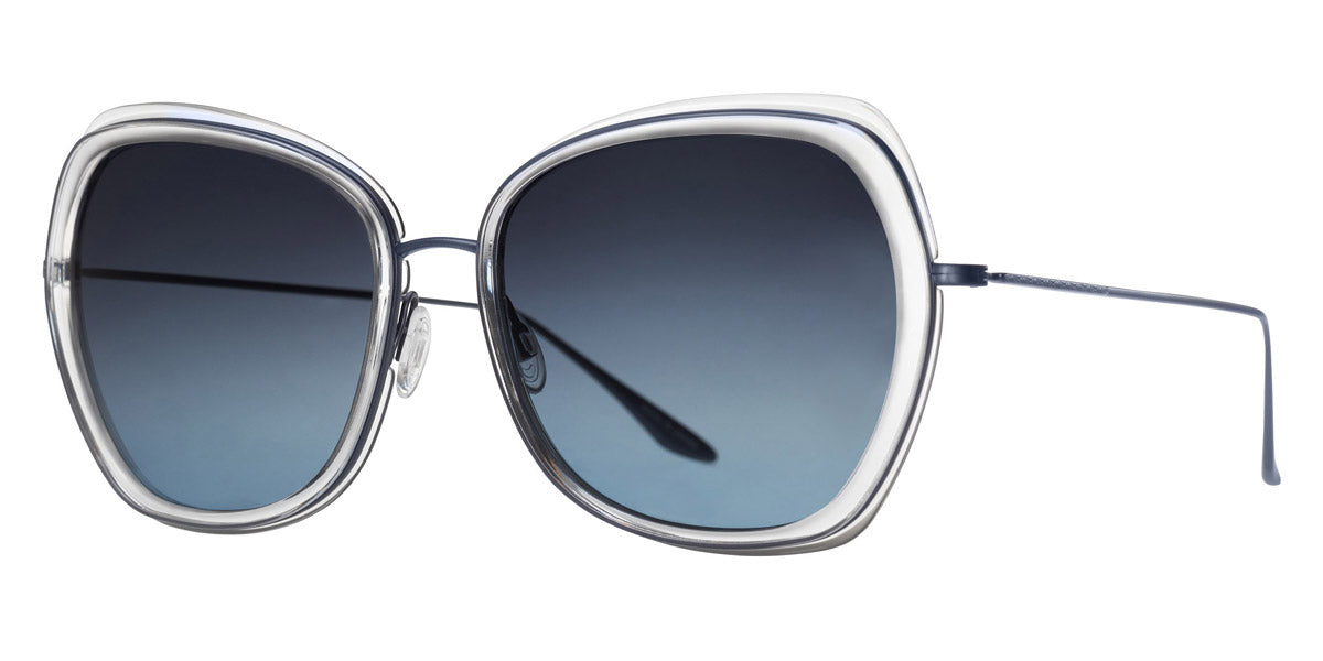 Barton Perreira® Magdalena - Crystal/Matte Navy / Steel Blue Sunglasses