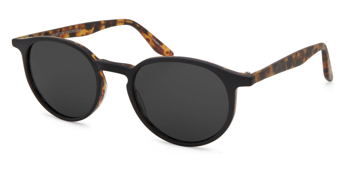Barton Perreira® Norton - Matte Black Amber Tortoise / Noir Sunglasses