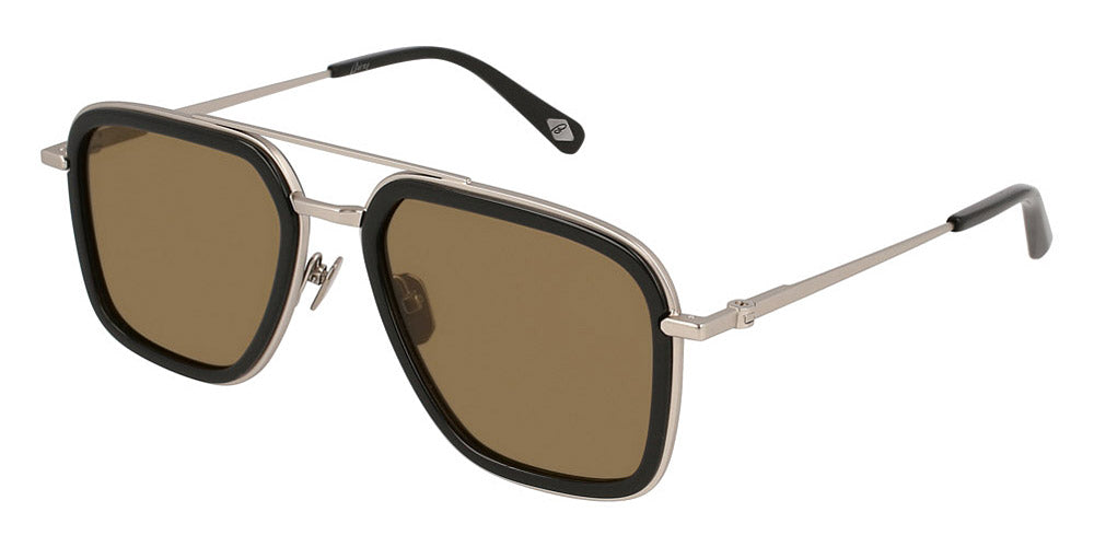 Brioni® BR0040S - Silver/Black / Brown Sunglasses