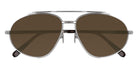 Brioni® BR0073S - Ruthenium / Brown Sunglasses