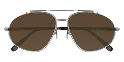 Brioni® BR0073S - Ruthenium / Brown Sunglasses