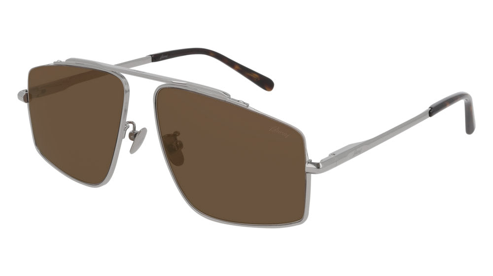 Brioni® BR0074S - Ruthenium / Brown Sunglasses