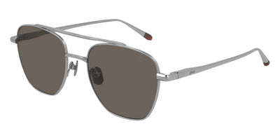 Brioni® BR0089S - Silver / Brown Sunglasses