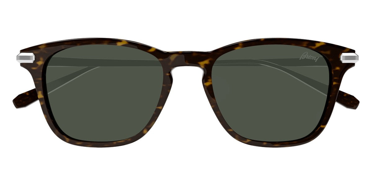 Brioni® BR0092S - Havana/Silver / Green Sunglasses