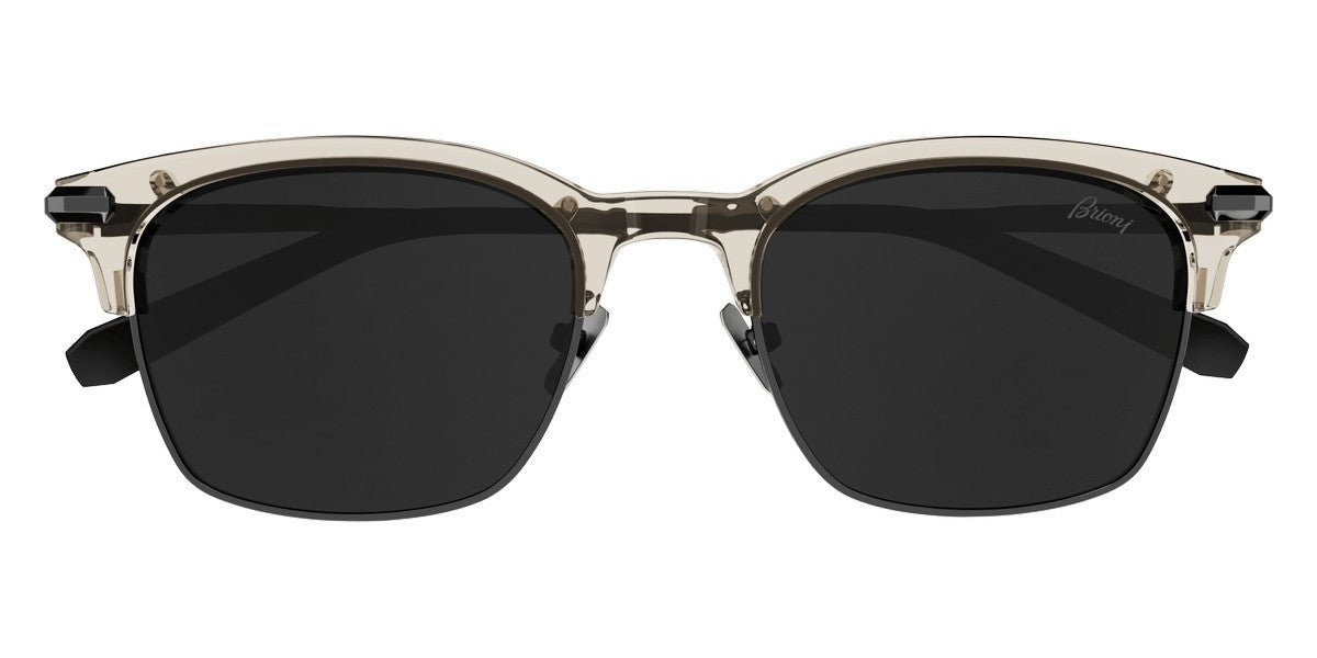 Brioni® BR0093S - Beige/Ruthenium / Gray Sunglasses