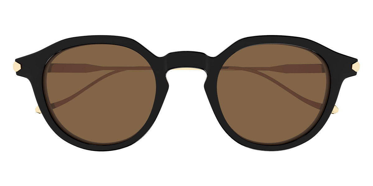 Brioni® BR0103S - Black/Gold / Brown Sunglasses